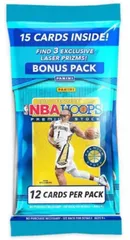 2019-20 Panini NBA Hoops プレミアムストックチェロパック (12枚) - レーザープリズム3枚