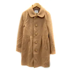 ロペピクニック ROPE Picnic ステンカラーコート ロング丈 無地 ウール 40 ライトブラウン /SY10