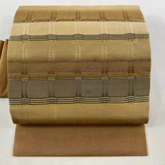 akieco 吉野間道 全通 江戸茶色 袋帯 akieco様専用 吉野間道 全通 江戸茶色 袋帯