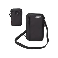 エツミ & Coleman (コールマン) コラボレーションモデル スマートポーチ ブラック スマートショルダーポーチ ショルダーベルト付属 iPhone Galaxy Google Pixel Xperia など対応 汎用スマホケース VCO-8772