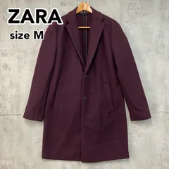 ZARA ザラ 4WAY コート M パープル/ダークレッド系 上質ニット生地 4-WAYストレッチ 高機能 ロング丈アウター きれいめ カジュアル ★ ◆■