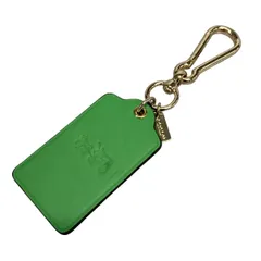 COACH(コーチ) キーホルダー(チャーム) - ゴールド×グリーン レザー