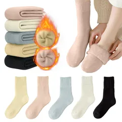 [] 靴下 レディース 冬 暖かい ソックス 5足セット 厚手 あったかい 極暖38℃恒温蓄熱 防寒保温 蒸れず 伸縮性 耐久性 吸汗速乾 抗菌 男女兼用 スキー 室内 アウトドア