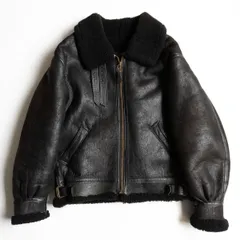 【雰囲気抜群】AVIREX【B-3 ムートンボンバージャケット】40 ブラック フライト レザー ジャケット アヴィレックス 25110397