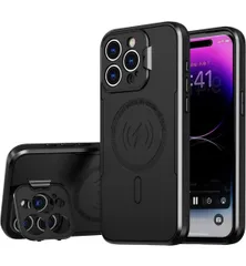 ★for iPhone 15 Pro ケース 米軍MIL規格の保護 耐衝撃 隠れスタンド いphone15Pro ケース MagSafe対応 アイフォン15Pro カバー 6.1インチ CFYJ-15Pro-hei