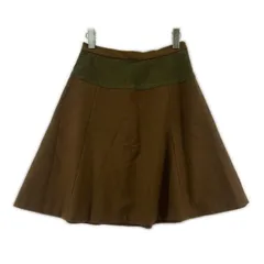 BEAMS HEART  ビームスハート Aライン コーデュロイドッキングスカート size0/ブラウン系