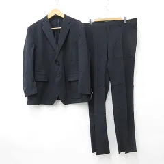 スーツ セットアップ テーラードジャケット スラックス シングル ストレート 大きいサイズ 紺 ネイビー 3L サンプル品