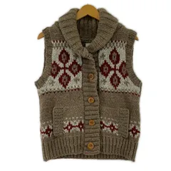 niko and  ニコ アンド ウール ノルディック柄ベスト size表記なし/ブラウン×レッド