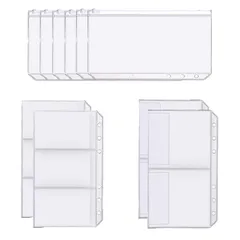 YFFSFDC リフィル 10枚セット A6 バイブルサイズ リフィル 6穴システム手帳用 メモ帳 リフィル 半透明3種類 名刺ファイル 手帳用リフィル バイブルサイズ ブランド: YFFSFDC