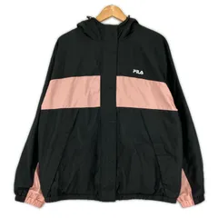 FILA フィラ  ジップパーカー sizeS/ブラック×ピンク