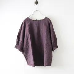 サマンサモスモス Samansa Mos2 SM2 袖シャーリング後ろリボンブラウス F‖パープル系 トップス プルオーバー【2400014683318】