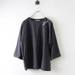 サマンサモスモス ブルー Samansa Mos2 blue チェーン刺繍7分袖プルオーバー F‖チャコールグレー トップス カットソー【2400014667615】