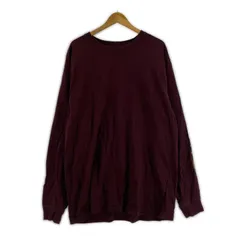 Carhartt カーハート クルーネック ロゴプリント長袖Ｔシャツ sizeL/ワインレッド