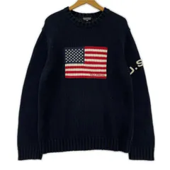 POLO JEANS CO.RALPH LAUREN ポロ ジーンズ カンパニー クルーネックニット sizeM/ネイビー