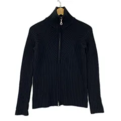 ROPE' ロペ ジップアップ リブニットカーディガン sizeM/ブラック