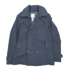 ディーゼル DIESEL ウール ラムレザー Pコート ピーコート ミドル ダブルブレスト アウター グレー M メンズYBA11 のサムネイル