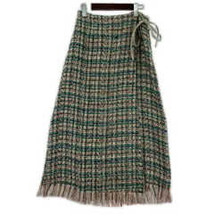 Ungrid アングリッド ラップスカート sizeF/グリーン×ブルー×ホワイト