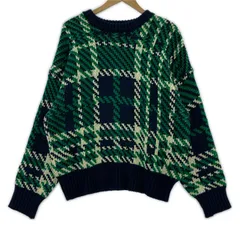 FREAK'S STORE フリークスストア クルーネックニット sizeF/ネイビー×グリーン×ホワイト