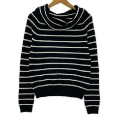 UNTITLED アンタイトル オフタートル ボーダーニット size2/ネイビー×ホワイト