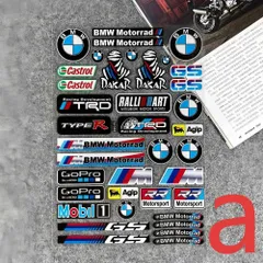 BMW　Motorrad 　SUZUKI　YAMAHA　バイクステッカー　GS　DAKAS TRD　///M　BMW　Performance　SAKRAPOVIC　RRキズ隠し　反射防水ステッカー　　クリックポスト送料込社外品
