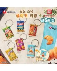 2個まとめ 農心スナック シェイカーキーホルダー / エビ 과자 + フォースティック