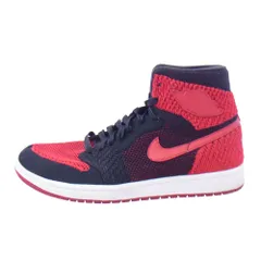 NIKE AIR JORDAN ナイキ ジョーダン 919704-001 1 RETRO HI FLYKNIT BRED 1 ハイ フライニット ブレッド ハイカット スニーカー ブラック系 レッド系 26cm【中古】