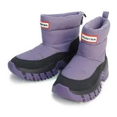 【新品】【並行輸入品】 HUNTER ハンター レディース ブーツ イントレピッド ワンダラー ショート スノー ブーツ UFS7119WWU-BGR ブラック / ドリーミーグレープ INTREPID WANDERER SHORT SNOW BOOT BGR