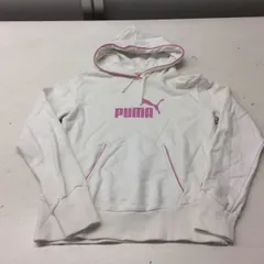 送料無料★PUMA プーマ★スウェットパーカー　プルオーバーパーカー★レディースLサイズ★白ピンク#40714sj95