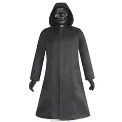 イカゲーム コスプレ 3点セット 悪魔 デーモン ホラー 幽霊 黒 フード付きローブ 衣装 忘年会P_4