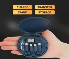 多機能 ケーブル セット USB アダプター 充電 データ スマホスタンド SIMピン コンパクトP_4