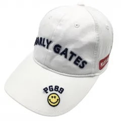 パーリーゲイツ キャップ 白×ネイビー スマイル ニコちゃん  FR  ゴルフウェア PEARLY GATES