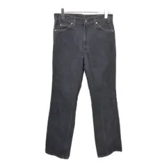 80年代 USA製 Levi's リーバイス 517 デニムパンツ 先染め ブラック(メンズ W34 L32)中古 古着 V6062