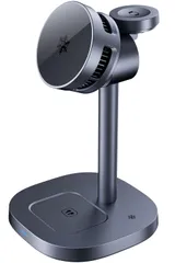 Ice MagChargerQi2 冷やす3-in-1 ワイヤレス給電ステーション【Qi2対応/MagSafe対応】折りたたみ式 マグネット式 最大15W急速給電 iPhone 16/15/14/13/12 Apple Watch AirPods 3台同時対 