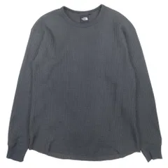 美品 THE NORTH FACE ザノースフェイス ロングスリーブ ウォーム ワッフルクルー Tシャツ カットソー 長袖 L チャコール メンズ 古着 中古 USED