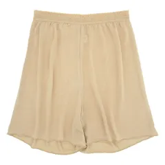 シルク 100％ ペチコート オーバーパンツ ショート丈 インナーパンツ 吸湿性 保湿性 さらさら ゆったり 肌に優しい 吸汗 保温性 ストレッチ 伸縮性 黒 白 rs-046