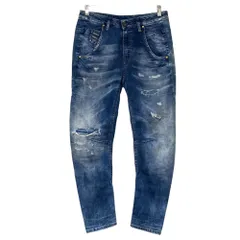 美品 DIESEL ディーゼル Fayza-Ne 0685I ストレッチ リペア加工 ジョグジーンズ デニムパンツ W25 インディゴ レディース 古着 中古 USED