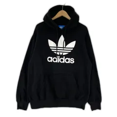 adidas  アディダス   裏起毛 プリントパーカー size1XO/ブラック