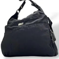GUCCI グッチ ショルダーバッグ ブラック 黒 ホーボー ロゴプレート A4収納 ワンショル トートバッグ ハンドバッグ ナイロン レザー シルバー金具 s57 上品 高級感
