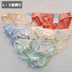 【L】【５枚売り】レディース　ショーツ　L　ショーツ5枚　ショーツ5枚まとめ売り　婦人ショーツ　婦人下着　光沢　レース　トリコットショーツ　カラーショーツ　④
