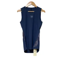 新品同様 adidas by STELLA McCARTNEY アディダスバイステラマッカートニー サポートケア タンクトップ カットソー M ネイビー  レディース 古着 中古 USED