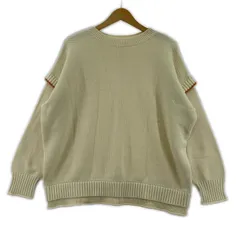 LOWRYS FARM ローリーズファーム タグ付き 配色ステッチニット size2/ライトベージュ