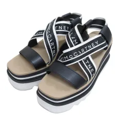良品 STELLA McCARTNEY ステラマッカートニー スニークエリス プラットフォームサンダル 37 23.5cm相当 ブラック レディース 古着 中古 USED