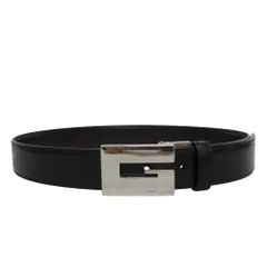 新品同様 GUCCI グッチ Gロゴバックル レザー ベルト 036 1669 1373 70 28 ブラック レディース 古着 中古 USED