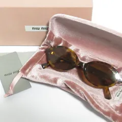 良品 miumiu ミュウミュウ リガード オーバル サングラス SMU04Z-F べっ甲カラー レディース 古着 中古 USED