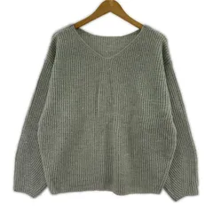 美品 COLLAGE GALLARDAGALANTE コラージュ ガリャルダガランテ タグ付き ラメ Vネックニット sizeF/グレー