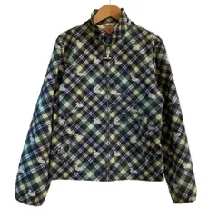美品 KOE × THOM BROWNE コエ トムブラウン コラボ DUCK ZIP-FRONT チェック ブルゾン ジャケット Sサイズ マルチカラー メンズ 古着 中古 USED
