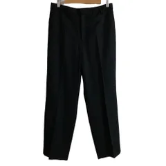 美品 22AW 23区 ウール ストレッチパンツ サイズ46 ブラック レディース 古着 中古 USED