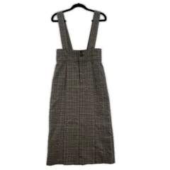 nano universe ナノユニバース グレンチェック 2wayジャンパースカート size36/ブラウン