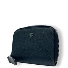 ジョルジオアルマーニ コインケース 小銭入れ L字ファスナー ミニ財布 サフィアーノレザー 本革 ネイビー 紺 GAロゴ メンズ レディース ユニセックス ビジネス フォーマル 上品 高級 イタリア製 GIORGIO ARMANI w2