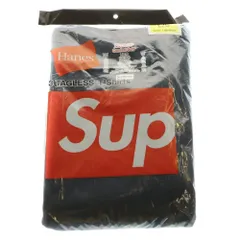 SUPREME (シュプリーム) ×HANES Tagless Tees 3pack ヘインズ タグレス スリーパック 半袖Tシャツ カットソー ブラック